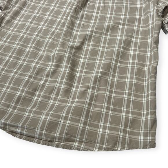 Fjallraven Relaxed Fit Short Sleeve Button Down Shirt SIZE M Brown Plaid - Picture 8 of 9